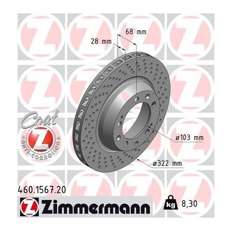 Zimmermann BRAKE DISC 460156720
